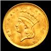 Image 2 : ***Auction Highlight*** 1856 Slanted 5 Ty3 Gold Dollar $1 Graded Choice+ Unc By USCG (fc)