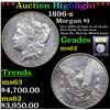 Image 1 : ***Auction Highlight*** 1896-s Morgan Dollar $1 Graded Select Unc By USCG (fc)