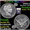 Image 1 : ***Auction Highlight*** 1906-o Barber Quarter 25c Graded GEM+ PL By USCG (fc)