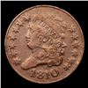 Image 2 : ***Auction Highlight*** 1810 C-1 Classic Head half cent 1/2c Graded xf+ BY USCG (fc)