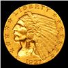 Image 2 : ***Auction Highlight*** 1927-p Gold Indian Quarter Eagle $2 1/2 Graded Select Unc By USCG (fc)