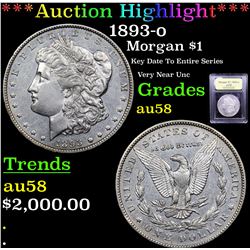 ***Auction Highlight*** 1893-o Morgan Dollar $1 Graded Choice AU/BU Slider BY USCG (fc)
