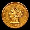 Image 2 : ***Auction Highlight*** 1903-p Gold Liberty Quarter Eagle $2 1/2 Graded Select Unc+ PL By USCG (fc)