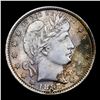 Image 2 : ***Auction Highlight*** 1897-p Rainbow Toned Barber Quarter 25c Graded GEM+ Unc By USCG (fc)