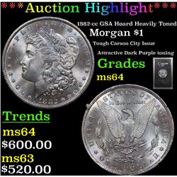 ***Auction Highlight*** 1882-cc GSA Hoard Heavily Toned Morgan Dollar $1 Grades Choice Unc (fc)