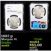 Image 1 : NGC 1887-p Morgan Dollar $1 Graded ms63 By NGC
