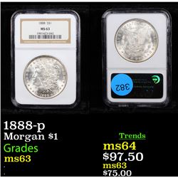 NGC 1888-p Morgan Dollar $1 Graded ms63 By NGC