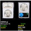 Image 1 : NGC 1888-p Morgan Dollar $1 Graded ms63 By NGC