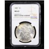 Image 2 : NGC 1887-p Morgan Dollar $1 Graded ms63 By NGC