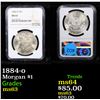 Image 1 : NGC 1884-o Morgan Dollar $1 Graded ms63 By NGC