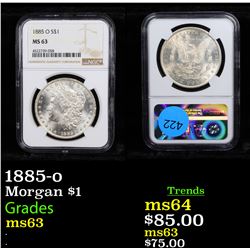NGC 1885-o Morgan Dollar $1 Graded ms63 By NGC