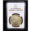 Image 2 : NGC 1925-p Peace Dollar $1 Graded ms63 By NGC