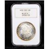 Image 2 : NGC 1878-p 7/8tf Morgan Dollar $1 Graded ms62 pl By NGC