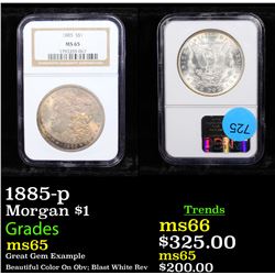 NGC 1885-p Morgan Dollar $1 Graded ms65 By NGC