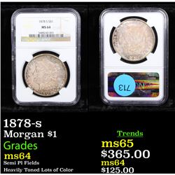 NGC 1878-s Morgan Dollar $1 Graded ms64 By NGC