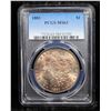 Image 2 : PCGS 1881-p Morgan Dollar $1 Graded ms63 By PCGS
