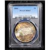Image 2 : PCGS 1884-p Colorfully Toned Morgan Dollar $1 Graded ms63 By PCGS