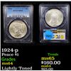 Image 1 : PCGS 1924-p Peace Dollar $1 Graded ms64 By PCGS