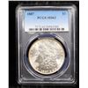 Image 2 : PCGS 1887-p Rainbow Toned Morgan Dollar $1 Graded ms63 By PCGS