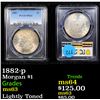 Image 1 : PCGS 1882-p Morgan Dollar $1 Graded ms63 By PCGS