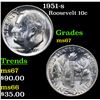 Image 1 : 1951-s Roosevelt Dime 10c Grades GEM++ Unc