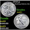 Image 1 : 1942-p Walking Liberty Half Dollar 50c Grades GEM+ Unc