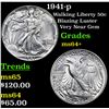 Image 1 : 1941-p Walking Liberty Half Dollar 50c Grades Choice+ Unc