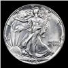 Image 2 : 1941-p Walking Liberty Half Dollar 50c Grades Choice+ Unc