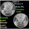 Image 1 : 1883-o Morgan Dollar $1 Grades Select+ Unc