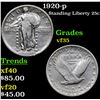 Image 1 : 1920-p Standing Liberty Quarter 25c Grades vf++