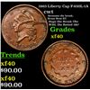 Image 1 : 1863 Liberty Cap F-630L-1A Civil War Token 1c Grades xf
