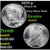 Image 1 : 1925-p Peace Dollar $1 Grades Choice+ Unc