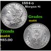 Image 1 : 1884-o Morgan Dollar $1 Grades Choice Unc