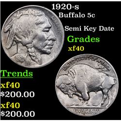 1920-s Buffalo Nickel 5c Grades xf