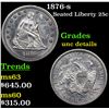 Image 1 : 1876-s Seated Liberty Quarter 25c Grades Unc Details