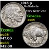 Image 1 : 1915-p Buffalo Nickel 5c Grades Choice AU/BU Slider