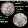 Image 1 : 1885-o Rainbow Toned Morgan Dollar $1 Grades Choice Unc