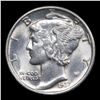 Image 2 : 1937-p Mercury Dime 10c Grades Choice Unc+ FSB