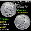 Image 1 : 1934-p Vam 1D R5 Peace Dollar $1 Grades Unc Details