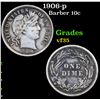 Image 1 : 1906-p Barber Dime 10c Grades vf++