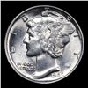 Image 2 : 1942-p Mercury Dime 10c Grades Select+ Unc