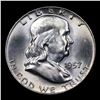 Image 2 : 1957-d Franklin Half Dollar 50c Grades Select Unc+ FBL