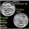Image 1 : 1936-p Washington Quarter 25c Grades Select Unc