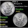 Image 1 : 1891-s Morgan Dollar $1 Grades Select Unc