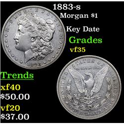 1883-s Morgan Dollar $1 Grades vf++