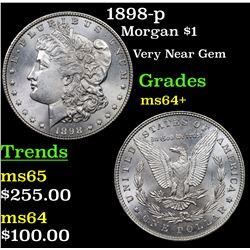 1898-p Morgan Dollar $1 Grades Choice+ Unc