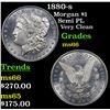 Image 1 : 1880-s Morgan Dollar $1 Grades GEM+ Unc