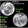 Image 1 : 1949-p Roosevelt Dime 10c Grades GEM+ Unc