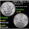 Image 1 : 1880-o Micro 'o' Morgan Dollar $1 Grades Select Unc