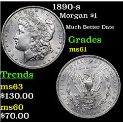 1890-s Morgan Dollar $1 Grades BU+